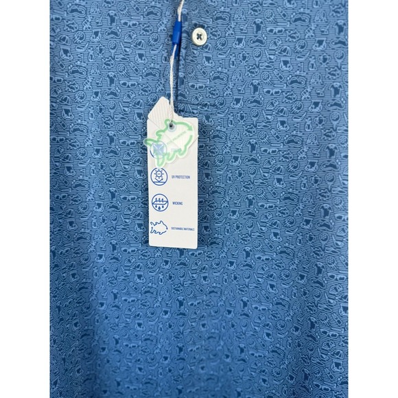 NWT Southern Tide Driver Let's go Clubbin Performance Polo, Golf Lover Print, M - Picture 7 of 11